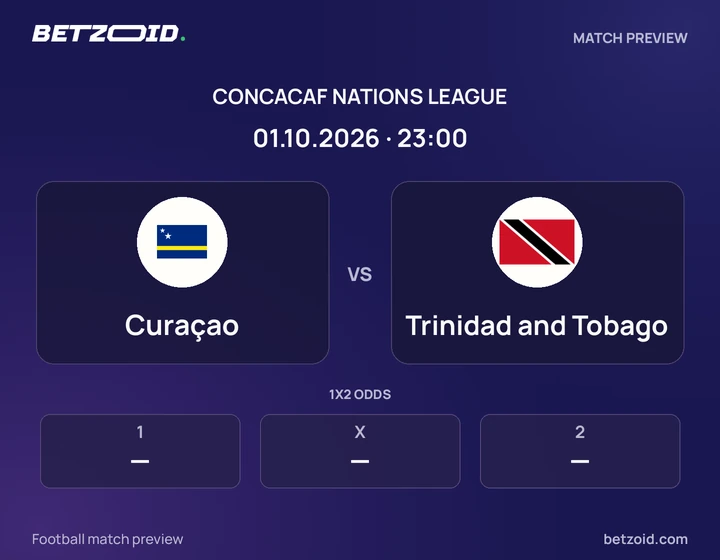 Curaçao vs Trinidad and Tobago: CONCACAF Nations League match preview with team badges and kick-off details.