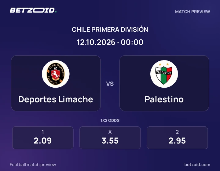 Deportes Limache vs. Palestino Deportes Limache vs. Palestino: imagen del partido de Primera División de Chile.