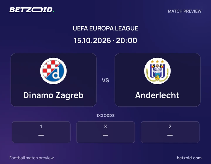 Dinamo Zagreb - Anderlecht Dinamo Zagreb vs Anderlecht: UEFA Europa League match preview with team badges and kick-off details.