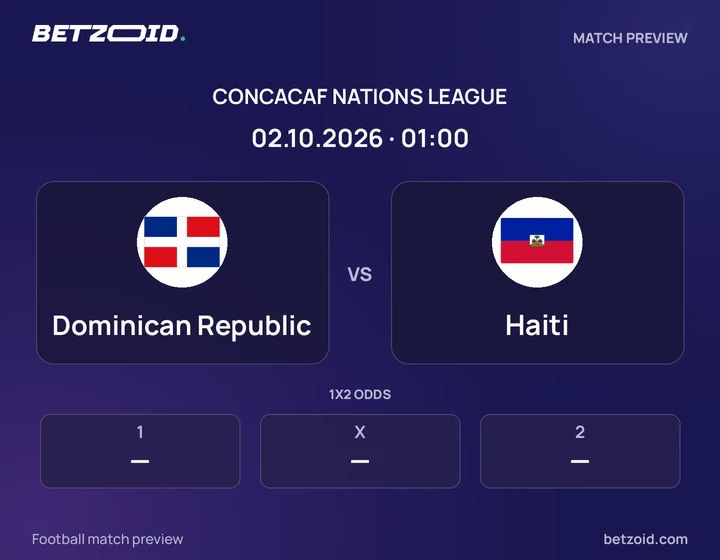 Dominican Republic vs Haiti: CONCACAF Nations League match preview with team badges and kick-off details.