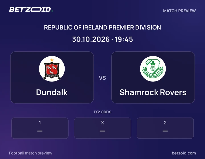 Dundalk - Shamrock Rovers Dundalk vs Shamrock Rovers: Republic of Ireland Premier Division match preview with team badges and kick-off details.