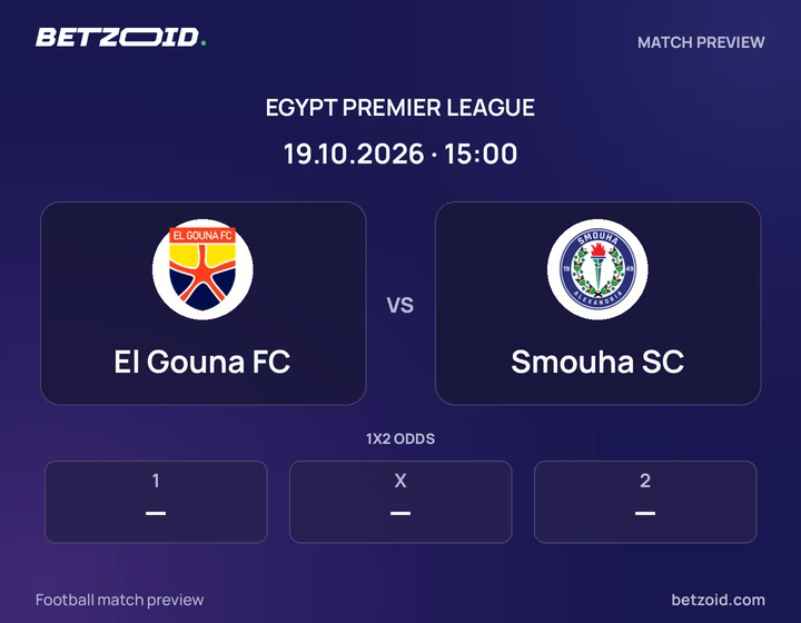 El Gouna FC - Smouha SC El Gouna FC vs Smouha SC: Egypt Premier League match preview with team badges and kick-off details.