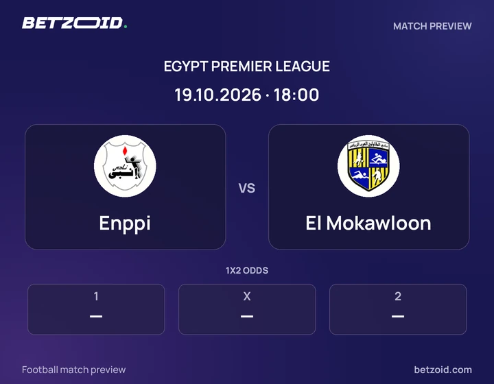 Enppi - El Mokawloon Enppi vs El Mokawloon: Egypt Premier League match preview with team badges and kick-off details.