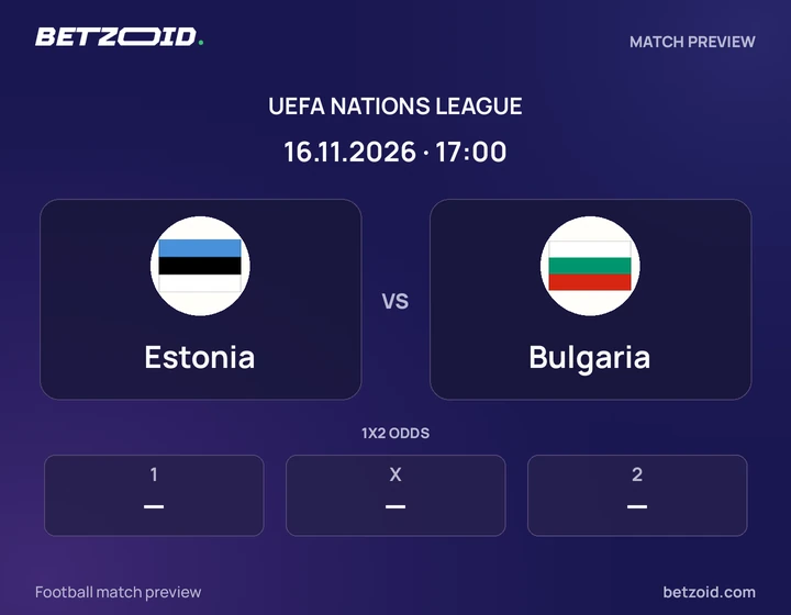 Estonia - Bulgaria Estonia vs Bulgaria: UEFA Nations League match preview with team badges and kick-off details.