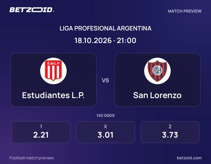 Estudiantes de La Plata vs. San Lorenzo Estudiantes de La Plata vs. San Lorenzo: imagen del partido de Liga Profesional Argentina.