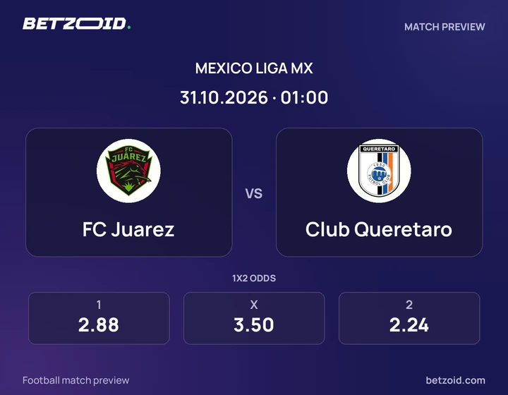FC Juarez vs. Club Queretaro FC Juarez vs. Club Queretaro: previa del partido de Liga MX, con escudos y datos del encuentro.