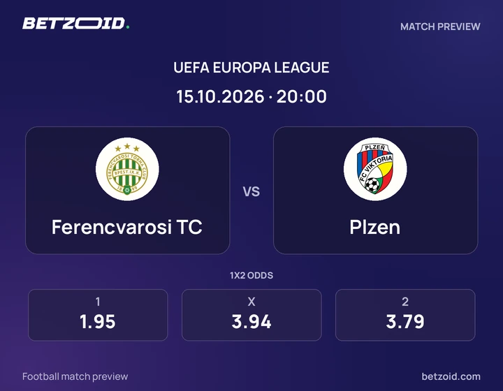 Ferencváros – Viktoria Plzeň Ferencváros – Viktoria Plzeň: obrázek k utkání v soutěži Evropská liga.