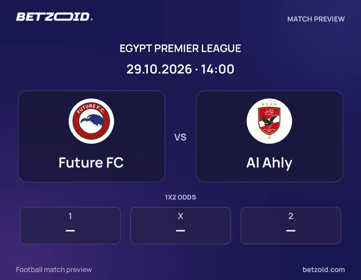 Future FC - Al Ahly Future FC vs Al Ahly: Egypt Premier League match preview with team badges and kick-off details.