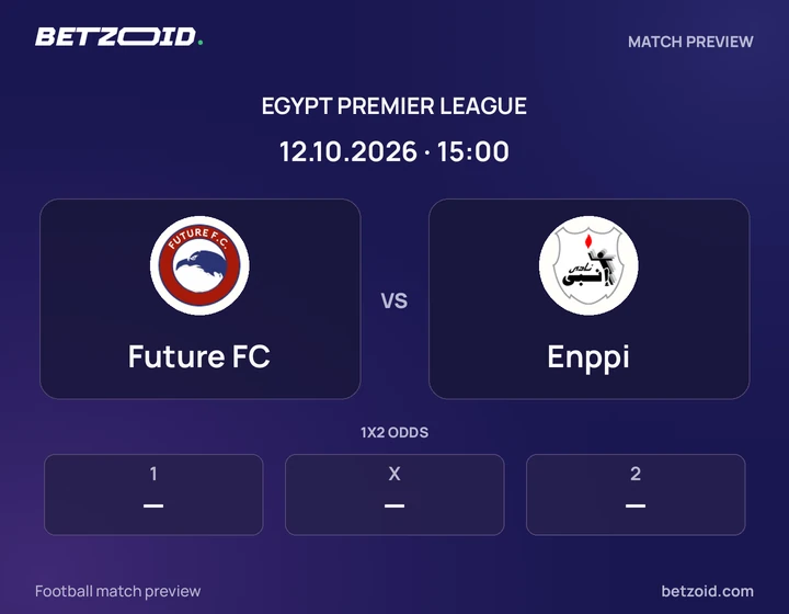 Future FC vs Enppi: Egypt Premier League match preview with team badges and kick-off details.
