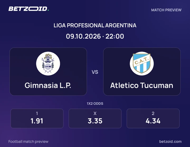 Gimnasia L.P. vs. Atletico Tucuman Gimnasia L.P. vs. Atletico Tucuman: imagen del partido de Liga Profesional Argentina.