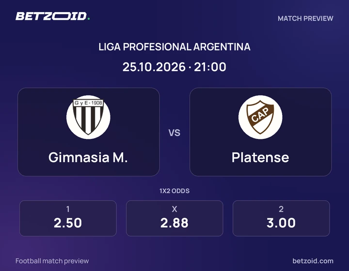 Gimnasia M. vs. Platense Gimnasia M. vs. Platense: imagen del partido de Liga Profesional Argentina.