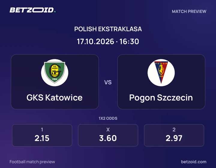 GKS Katowice – Pogon Szczecin GKS Katowice – Pogon Szczecin: grafika meczu w rozgrywkach Ekstraklasa.