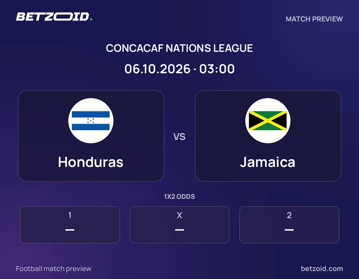 Honduras vs Jamaica: CONCACAF Nations League match preview with team badges and kick-off details.