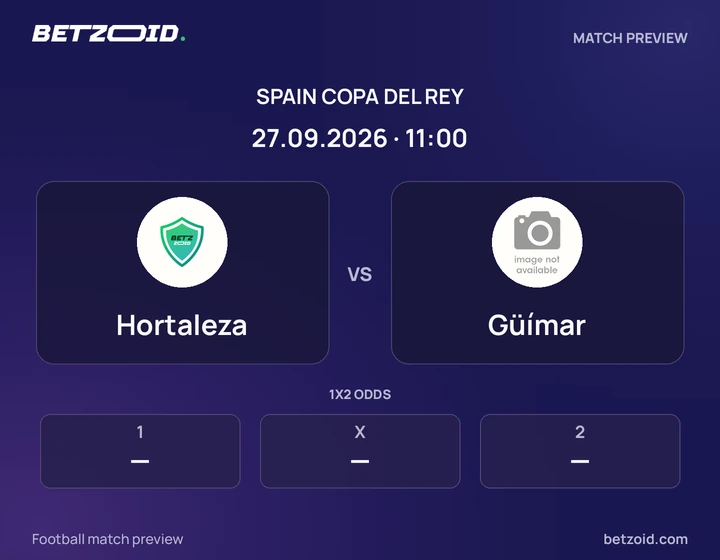 Hortaleza vs Güímar: Spain Copa del Rey match preview with team badges and kick-off details.