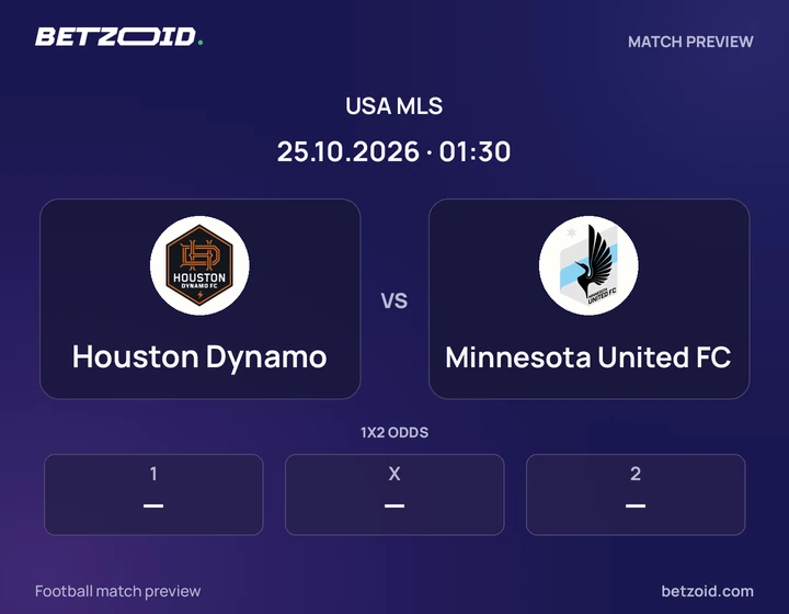 Houston Dynamo - Minnesota United FC Houston Dynamo vs Minnesota United FC: USA MLS match preview with team badges and kick-off details.