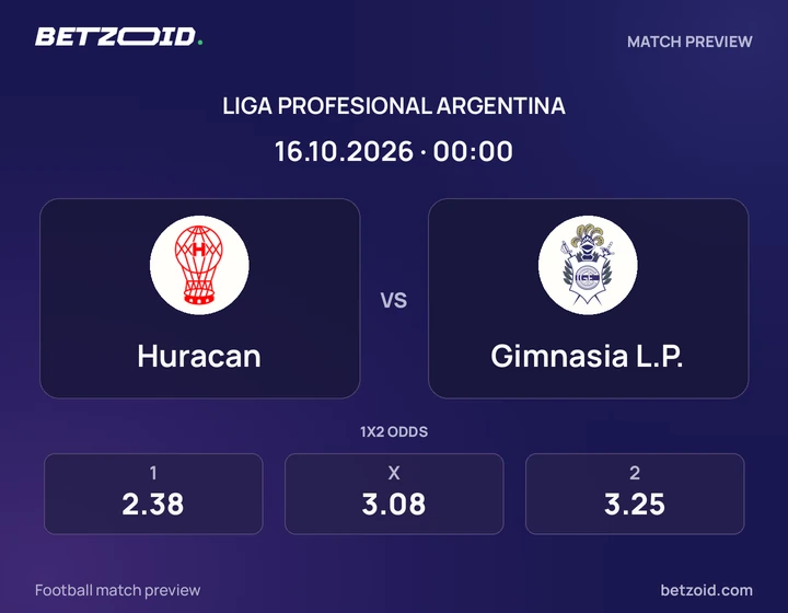 Huracan vs. Gimnasia L.P. Huracan vs. Gimnasia L.P.: imagen del partido de Liga Profesional Argentina.