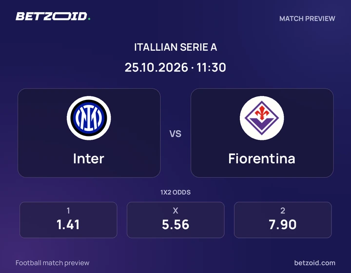 Inter – Fiorentina Inter – Fiorentina: presentazione della partita di Serie A con stemmi e orario di inizio.