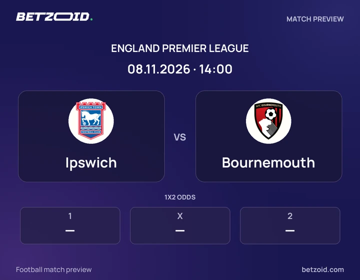 Ipswich - Bournemouth Ipswich vs Bournemouth: England Premier League match preview with team badges and kick-off details.