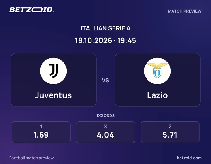Juventus – Lazio Juventus – Lazio: presentazione della partita di Serie A con stemmi e orario di inizio.