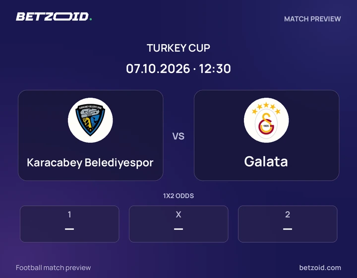 Karacabey Belediyespor vs Galata: Turkey Cup match preview with team badges and kick-off details.