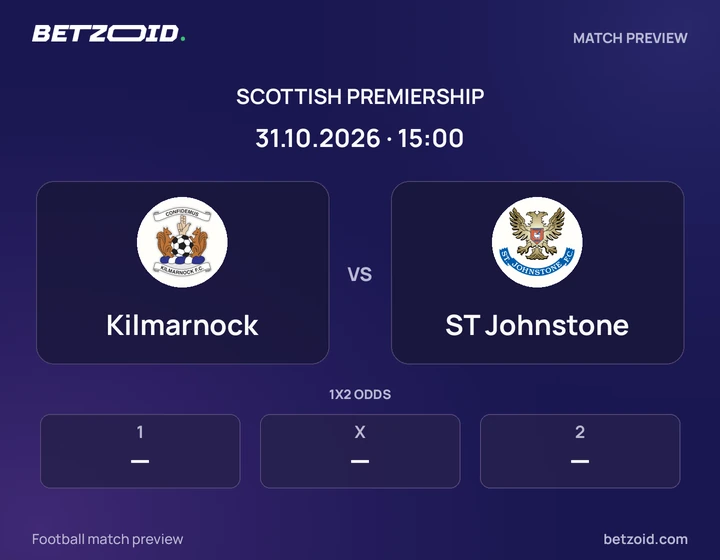 Kilmarnock - ST Johnstone Kilmarnock vs ST Johnstone: Scottish Premiership match preview with team badges and kick-off details.