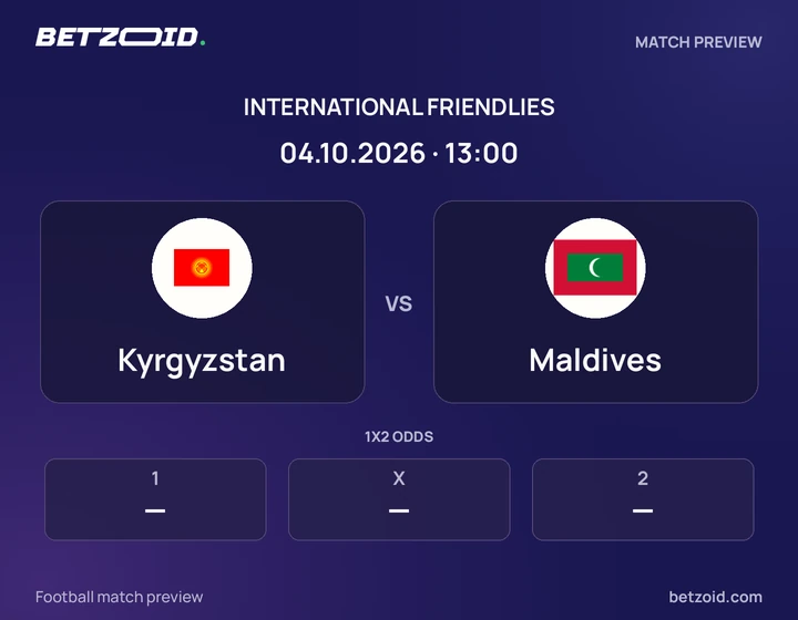 Kyrgyzstan - Maldives Kyrgyzstan vs Maldives: International Friendlies match preview with team badges and kick-off details.