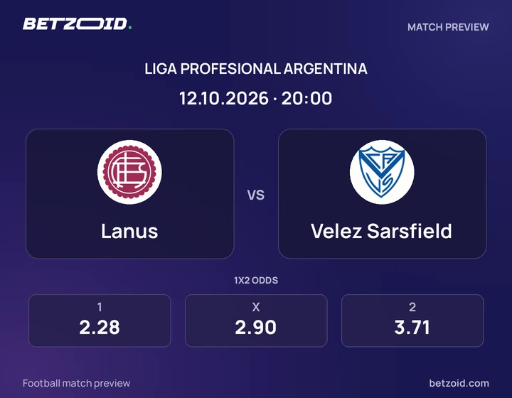 Lanus vs. Velez Sarsfield Lanus vs. Velez Sarsfield: imagen del partido de Liga Profesional Argentina.