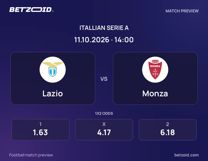 Lazio – Monza Lazio – Monza: presentazione della partita di Serie A con stemmi e orario di inizio.