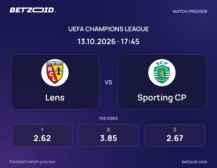 Lens – Sporting CP Lens – Sporting CP: imagem do jogo em Liga dos Campeões.