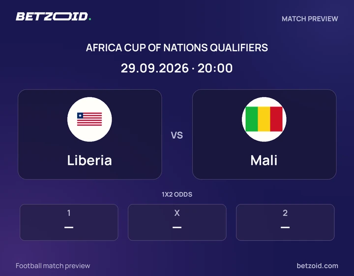 Liberia - Mali Liberia vs Mali: Africa Cup of Nations Qualifiers match preview with team badges and kick-off details.