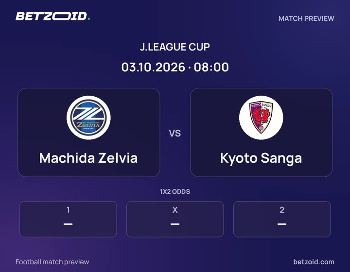 Machida Zelvia - Kyoto Sanga Machida Zelvia vs Kyoto Sanga: J.League Cup match preview with team badges and kick-off details.