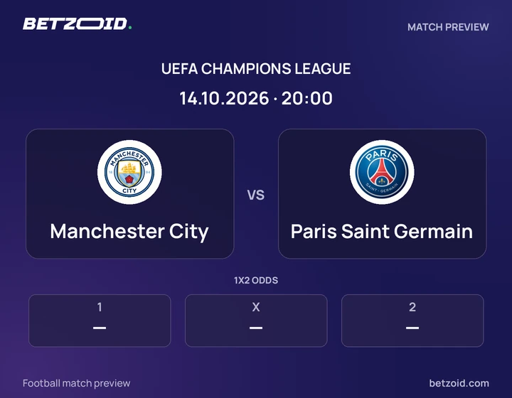 Manchester City - Paris Saint Germain Manchester City vs Paris Saint Germain: UEFA Champions League match preview with team badges and kick-off details.