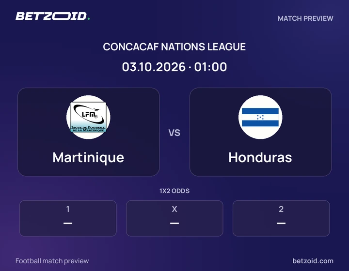 Martinique vs Honduras: CONCACAF Nations League match preview with team badges and kick-off details.
