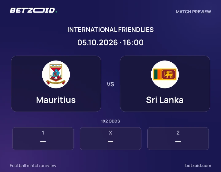 Mauritius vs Sri Lanka: International Friendlies match preview with team badges and kick-off details.