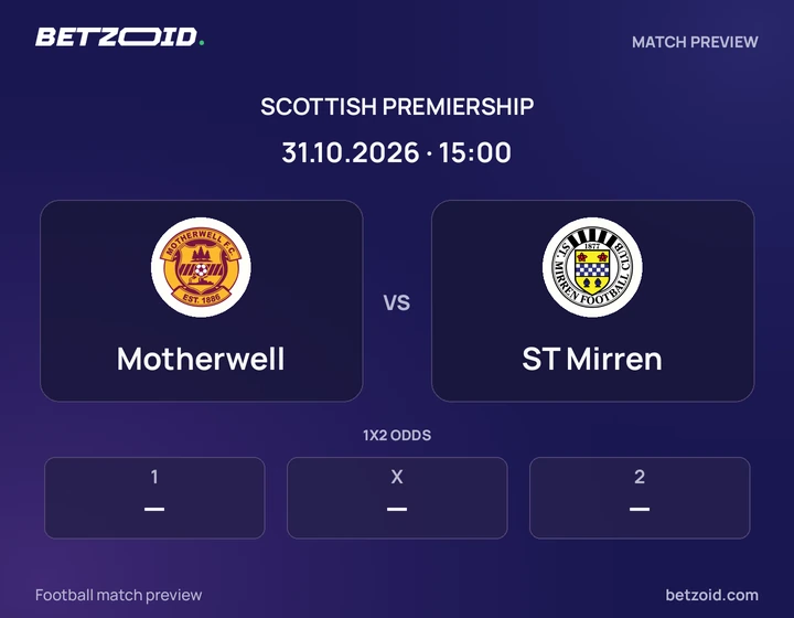 Motherwell - ST Mirren Motherwell vs ST Mirren: Scottish Premiership match preview with team badges and kick-off details.