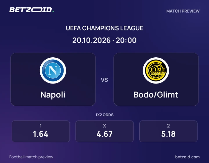 Napoli – Bodø/Glimt Napoli – Bodø/Glimt: kampbilde for Champions League.