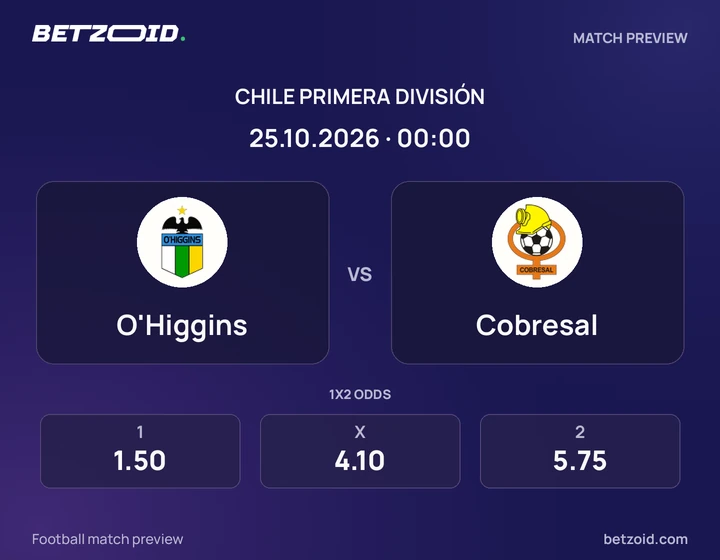 O'Higgins vs. Cobresal O'Higgins vs. Cobresal: imagen del partido de Primera División de Chile.
