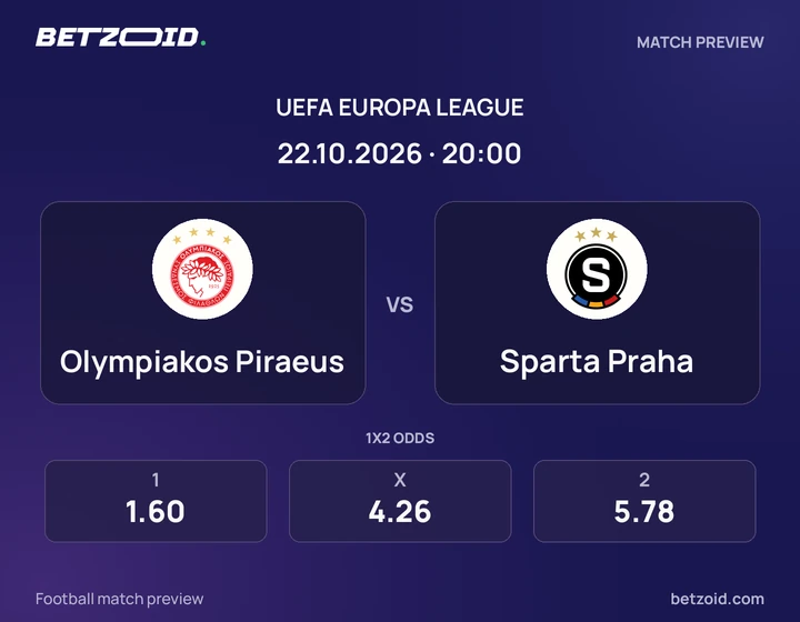 Olympiakos – Sparta Praha Olympiakos – Sparta Praha: obrázek k utkání v soutěži Evropská liga.