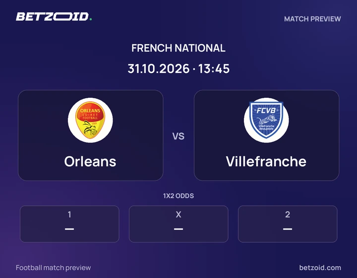 Orleans - Villefranche Orleans vs Villefranche: French National match preview with team badges and kick-off details.