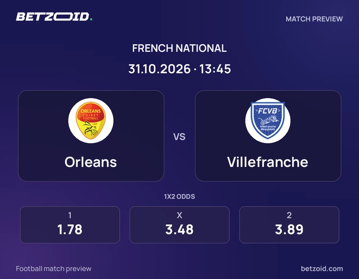 Orleans - Villefranche Orleans vs Villefranche: French National match preview with team badges and kick-off details.