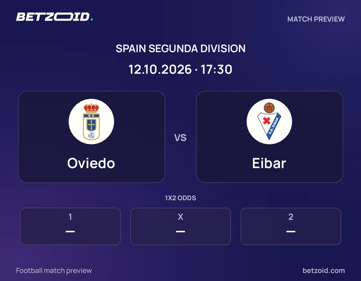 Oviedo - Eibar Oviedo vs Eibar: Spain Segunda Division match preview with team badges and kick-off details.