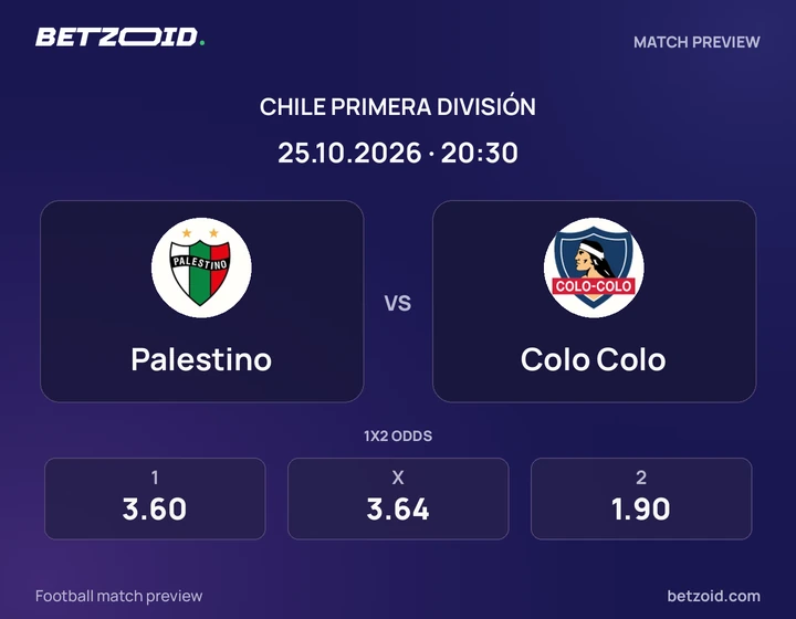 Palestino vs. Colo-Colo Palestino vs. Colo-Colo: imagen del partido de Primera División de Chile.