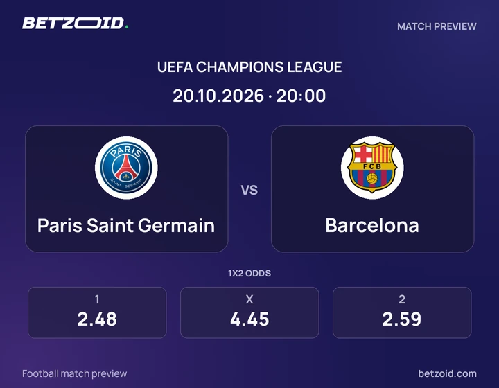 Paris Saint-Germain vs. Barcelona Paris Saint-Germain vs. Barcelona: imagen del partido de Champions League.