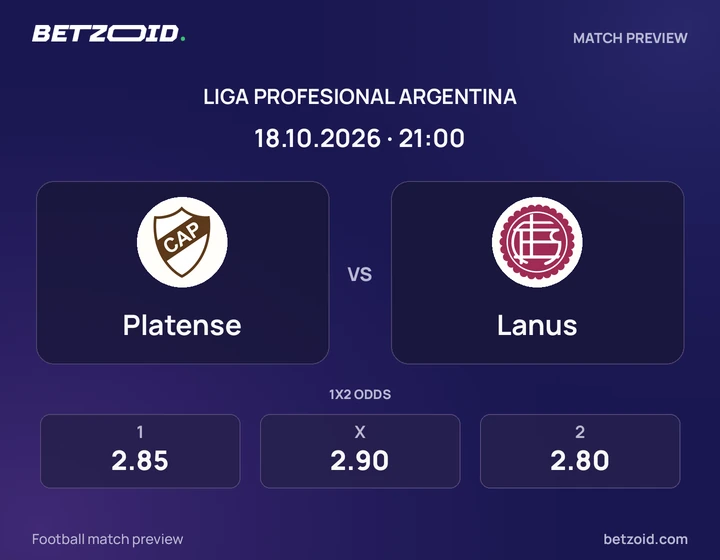 Platense vs. Lanus Platense vs. Lanus: imagen del partido de Liga Profesional Argentina.