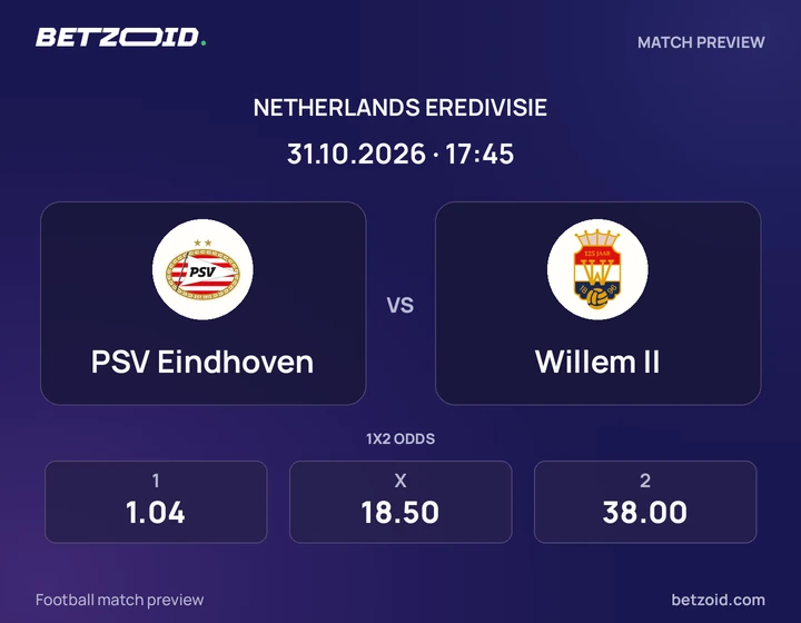 PSV – Willem II PSV – Willem II: wedstrijdafbeelding voor Eredivisie.