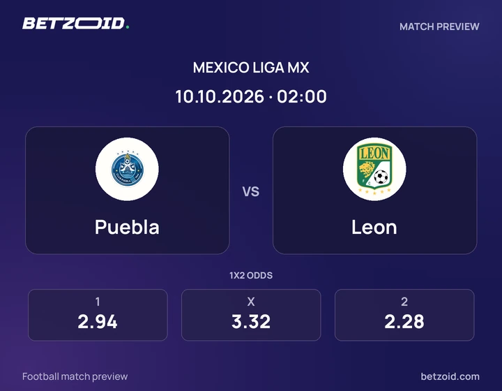 Puebla vs. León Puebla vs. León: previa del partido de Liga MX, con escudos y datos del encuentro.