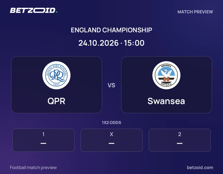 QPR - Swansea QPR vs Swansea: England Championship match preview with team badges and kick-off details.