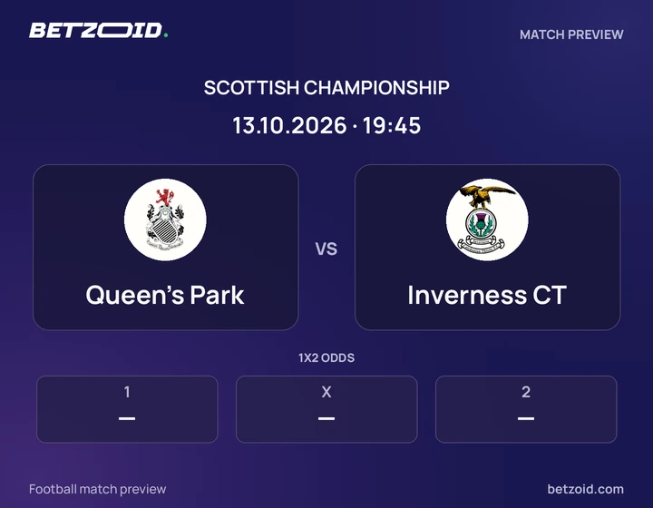 Queen's Park - Inverness CT Queen's Park vs Inverness CT: Scottish Championship match preview with team badges and kick-off details.