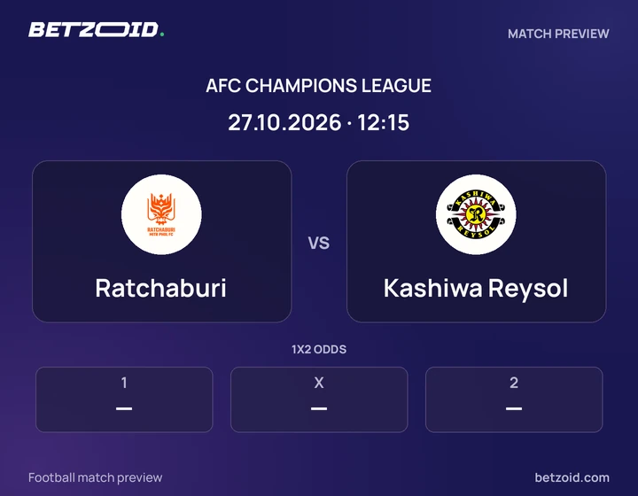 Ratchaburi - Kashiwa Reysol Ratchaburi vs Kashiwa Reysol: AFC Champions League match preview with team badges and kick-off details.
