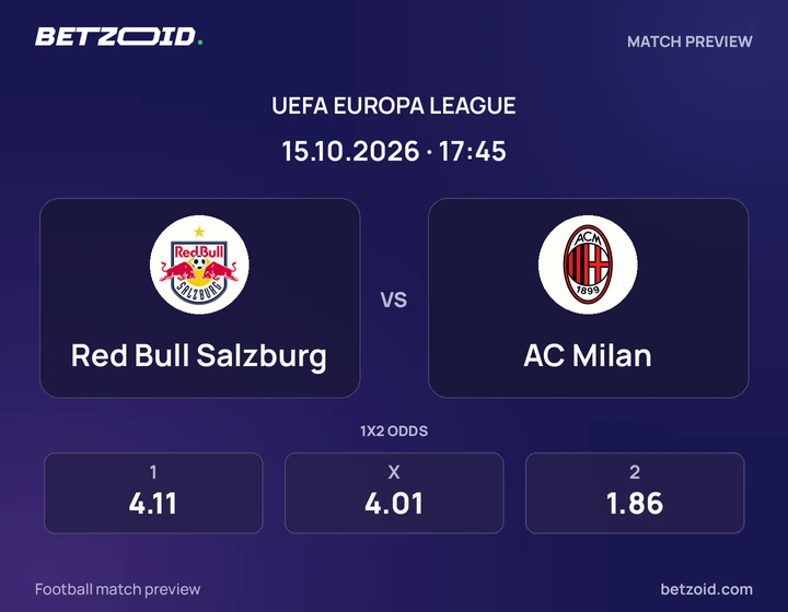 Red Bull Salzburg – Milan Red Bull Salzburg – Milan: presentazione della partita di Europa League con stemmi e orario di inizio.